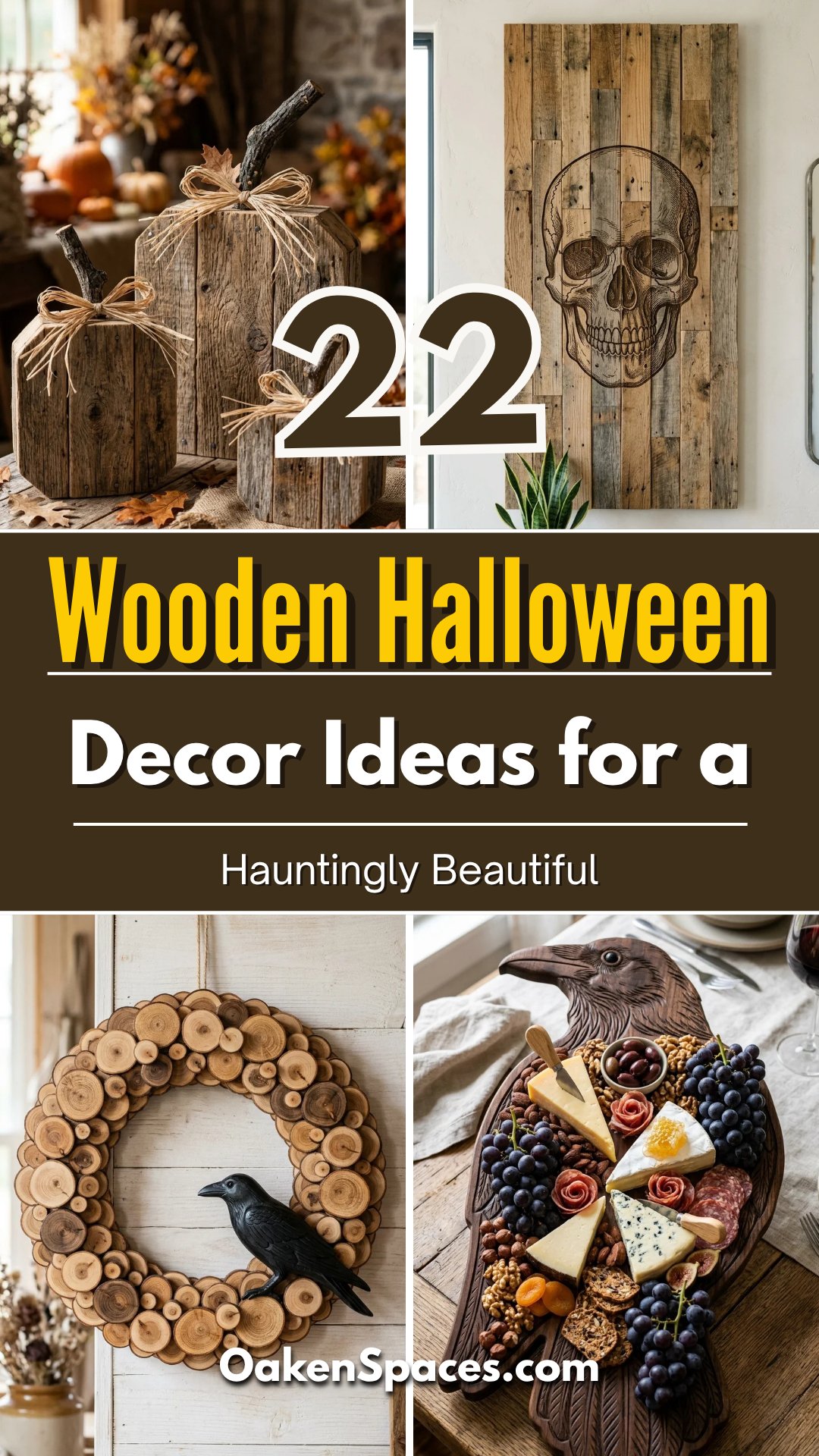 22 Wooden Halloween Decor Ideas for a Hauntingly Beautiful Home