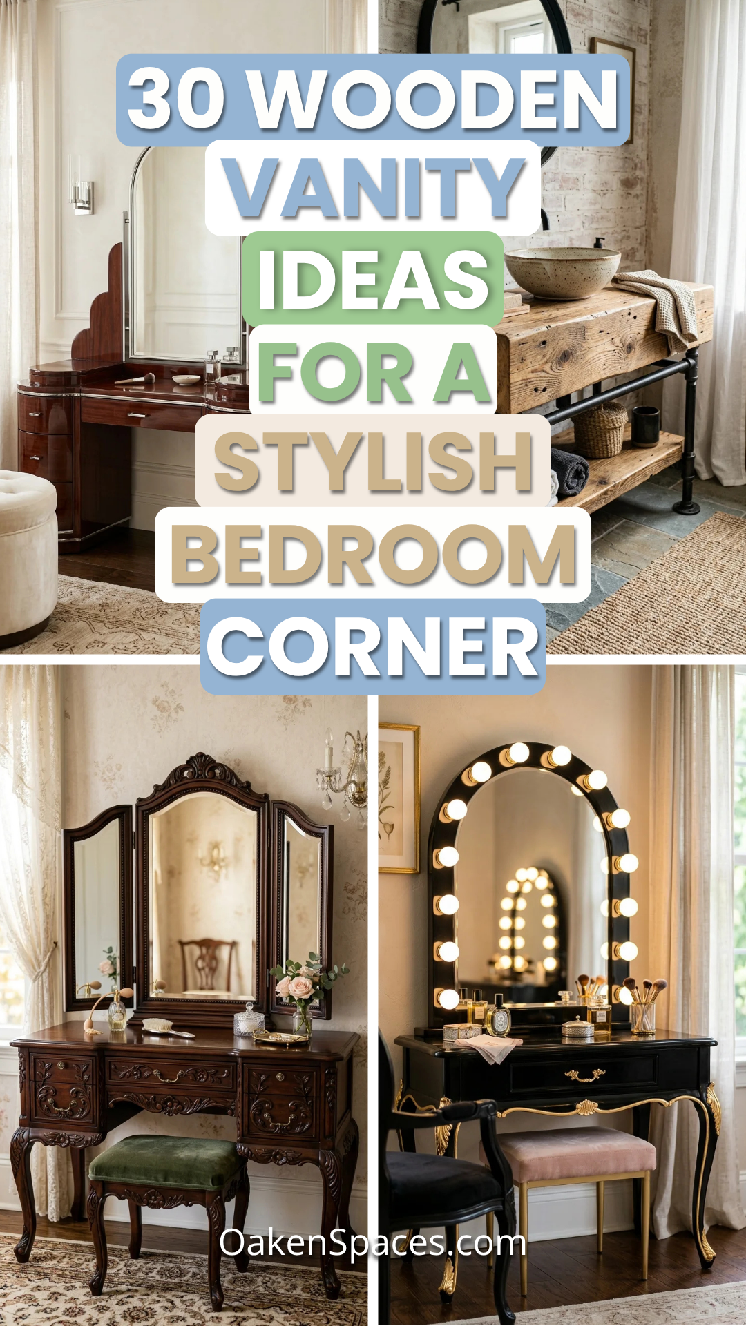 30 Wooden Vanity Ideas for a Stylish Bedroom Corner
