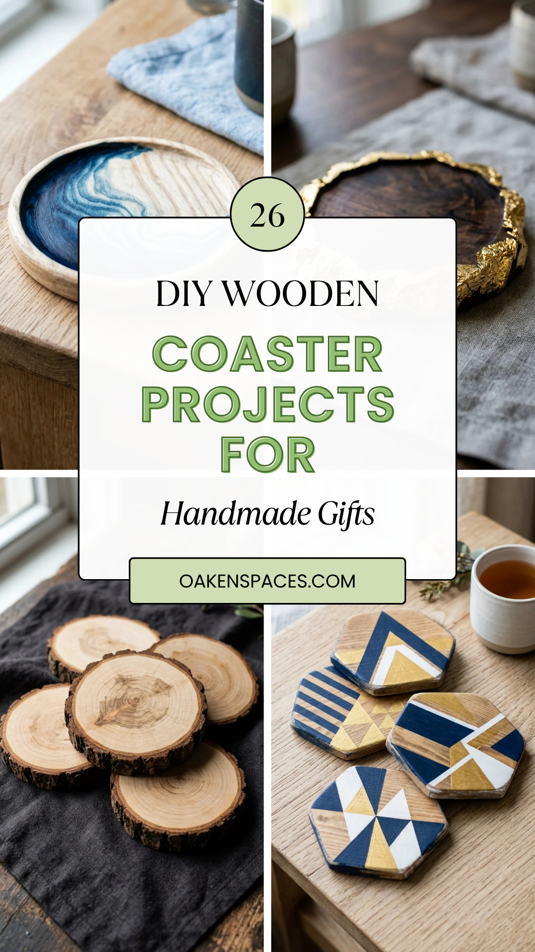 26 DIY Wooden Coaster Projects for Handmade Gifts