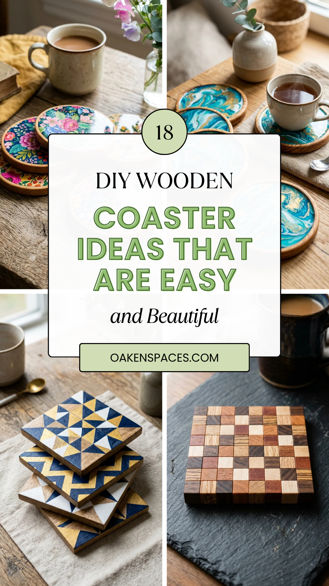 18 DIY Wooden Coaster Ideas That Are Easy and Beautiful