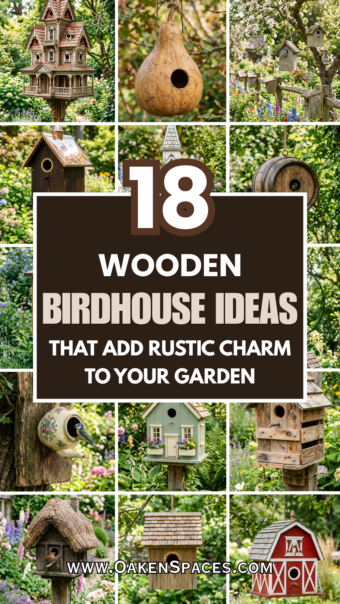 18 Wooden Birdhouse Ideas That Add Rustic Charm to Your Garden