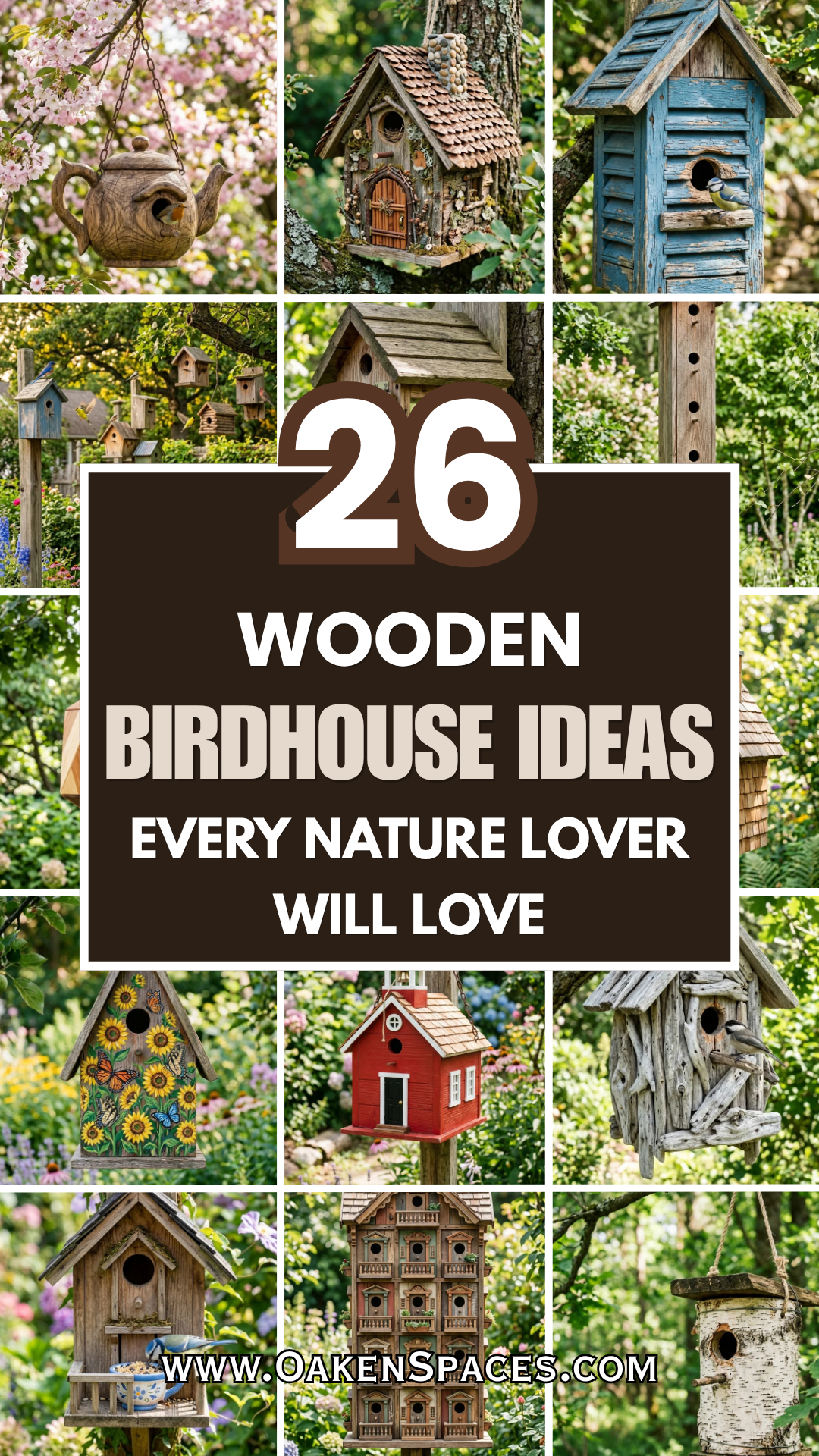 26 Wooden Birdhouse Ideas Every Nature Lover Will Love