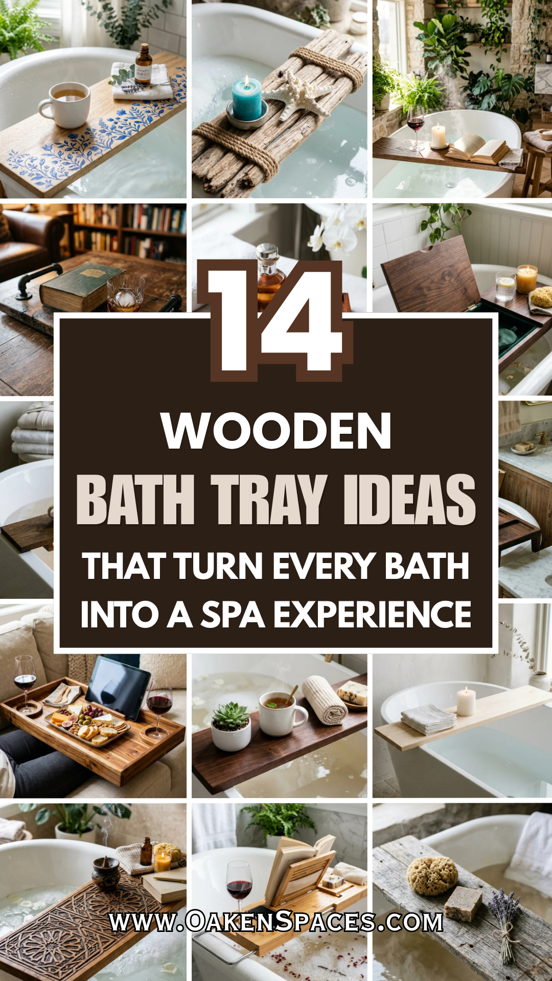 14 Wooden Bath Tray Ideas That Turn Every Bath Into a Spa Experience