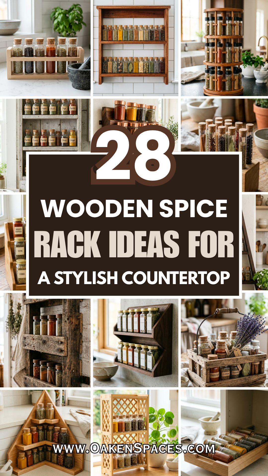 28 Wooden Spice Rack Ideas for a Stylish Countertop