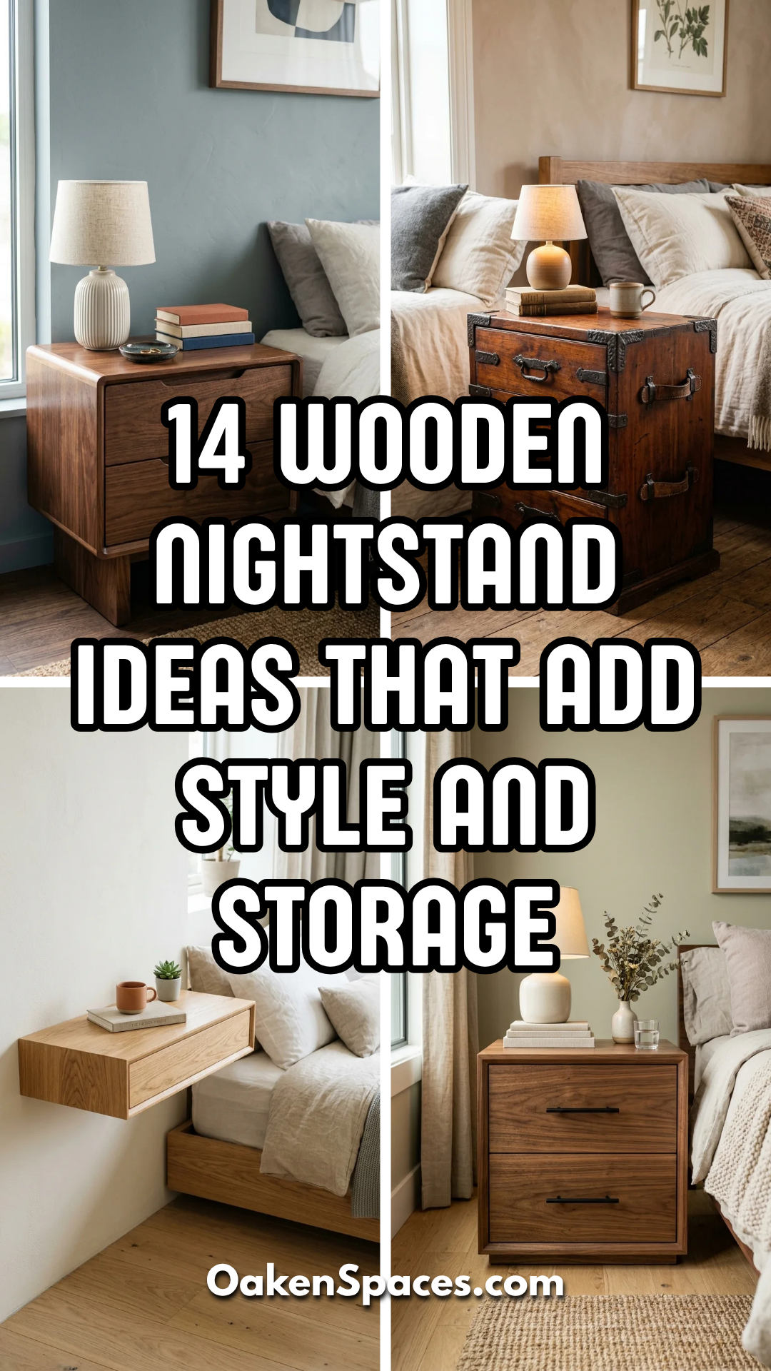 14 Wooden Nightstand Ideas That Add Style and Storage