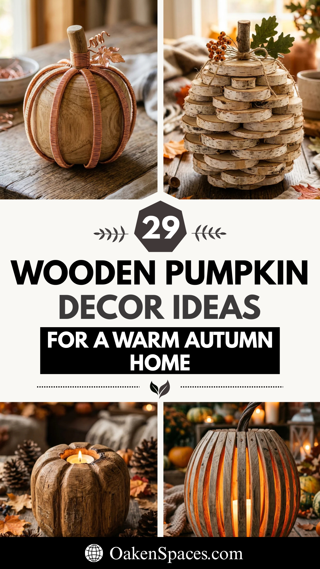 29 Wooden Pumpkin Decor Ideas for a Warm Autumn Home