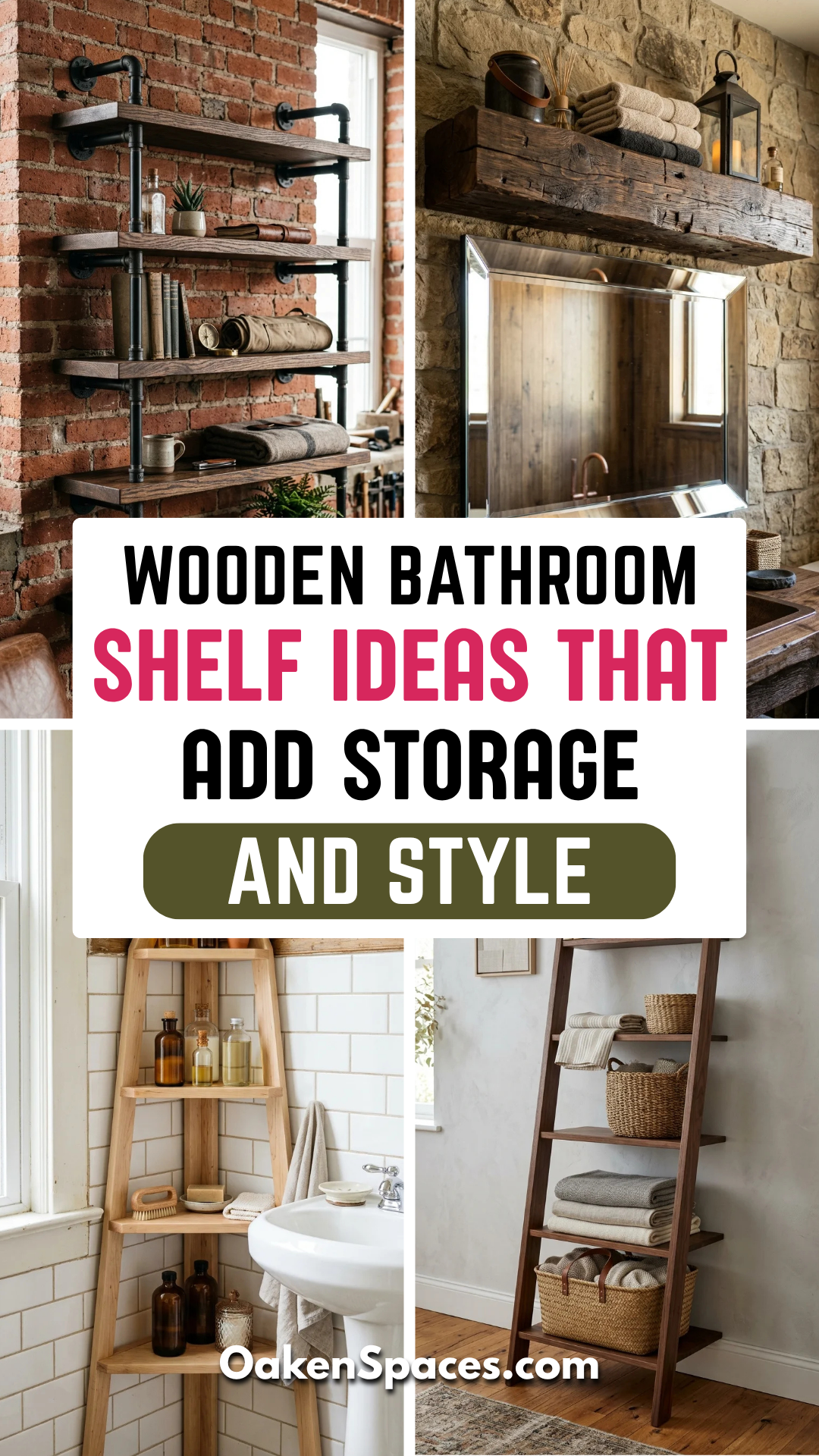 16 Wooden Bathroom Shelf Ideas That Add Storage and Style