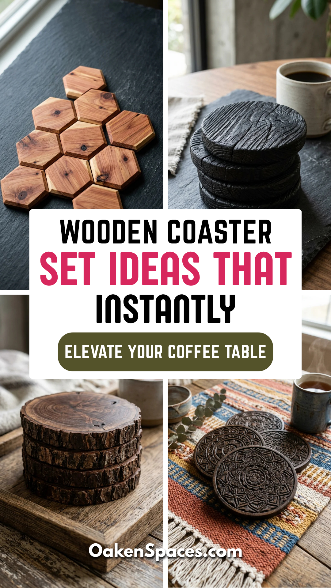 17 Wooden Coaster Set Ideas That Instantly Elevate Your Coffee Table