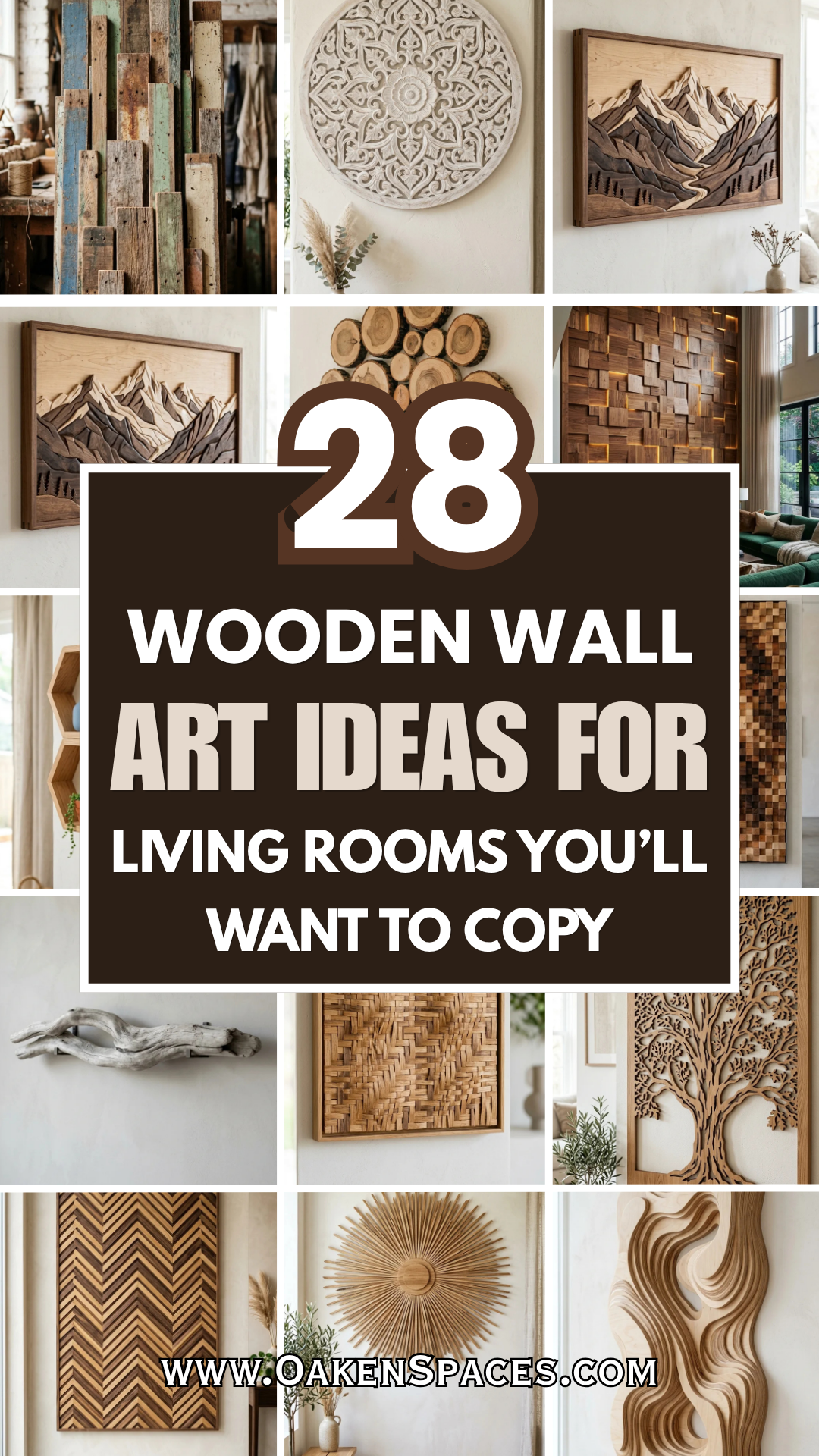 28 Wooden Wall Art Ideas for Living Rooms You’ll Want to Copy