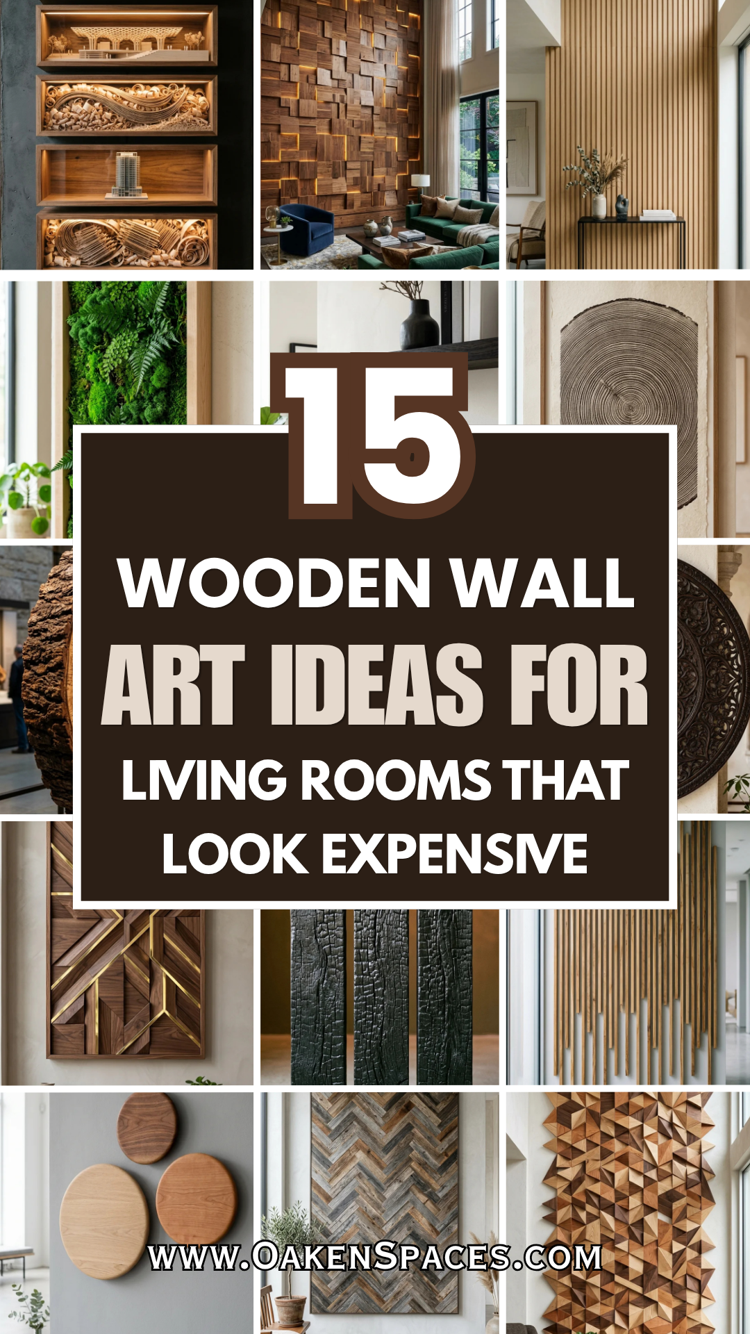15 Wooden Wall Art Ideas for Living Rooms That Look Expensive