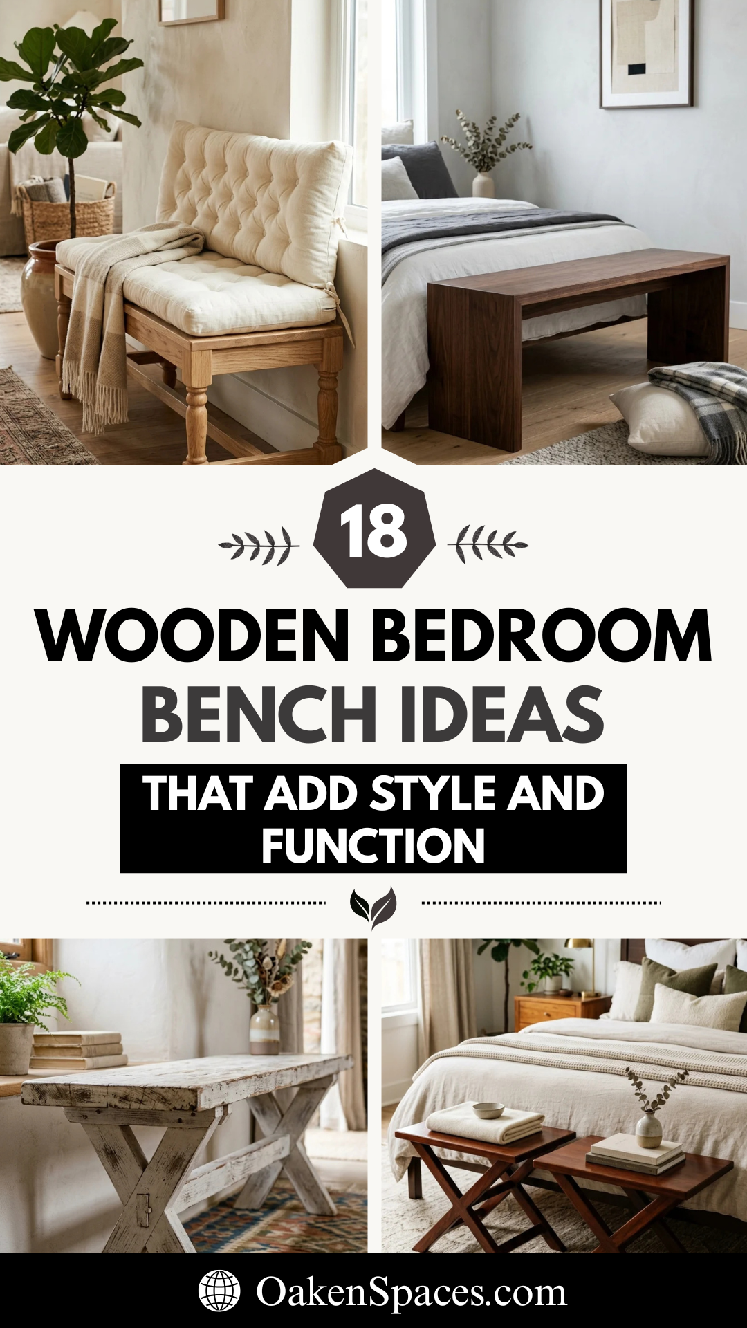 18 Wooden Bedroom Bench Ideas That Add Style and Function