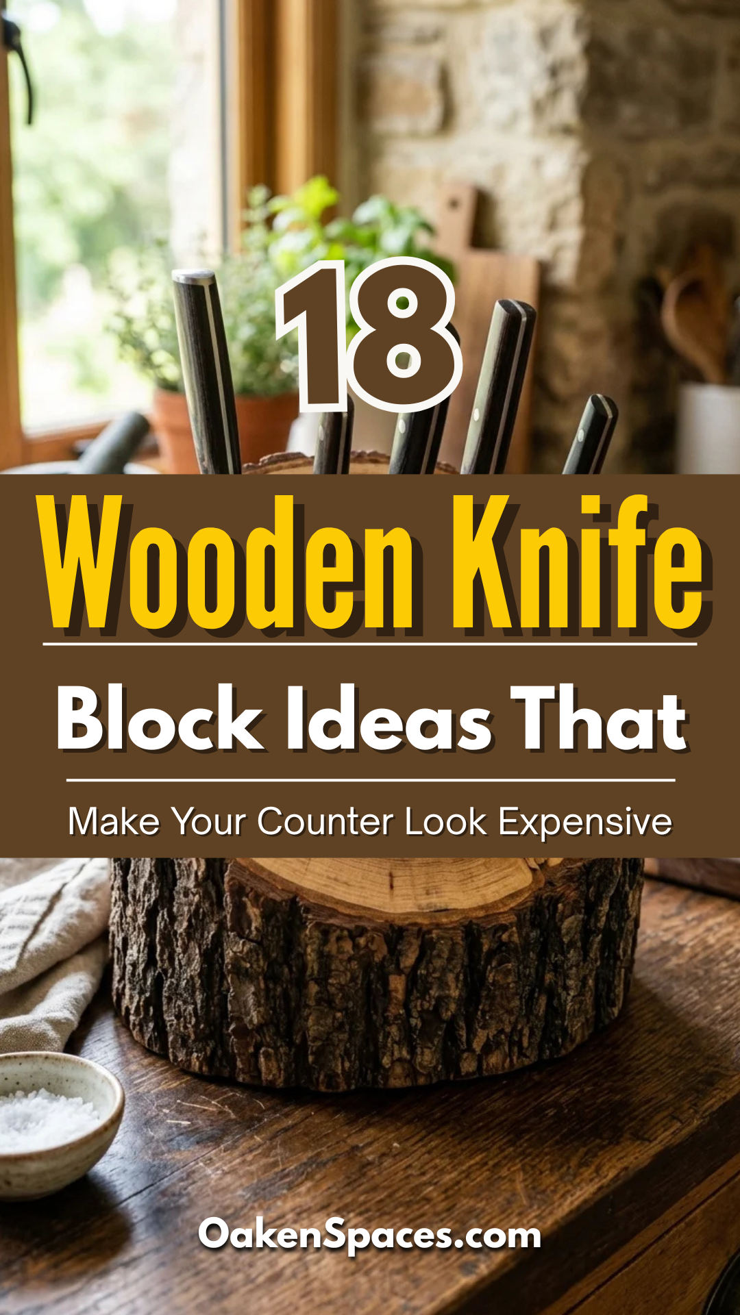 18 Wooden Knife Block Ideas That Make Your Counter Look Expensive
