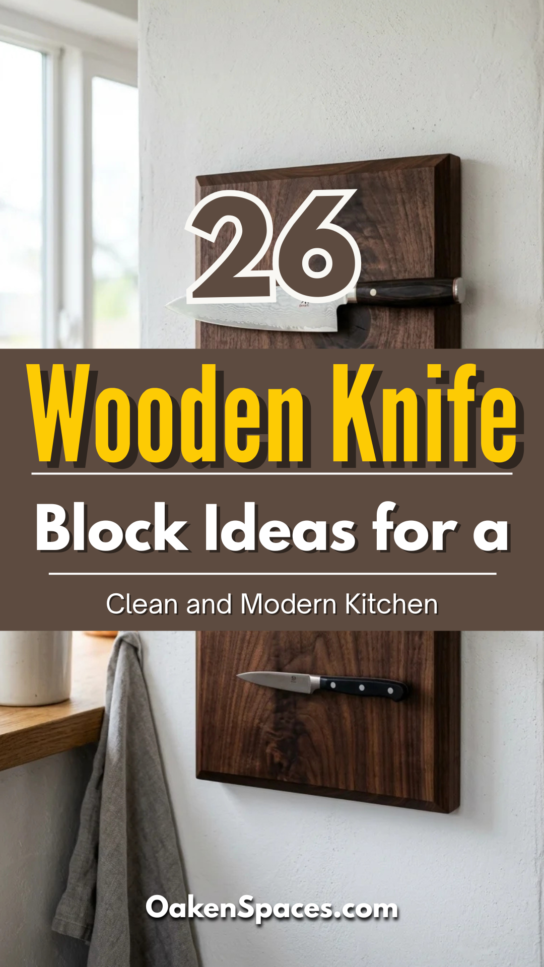 26 Wooden Knife Block Ideas for a Clean and Modern Kitchen