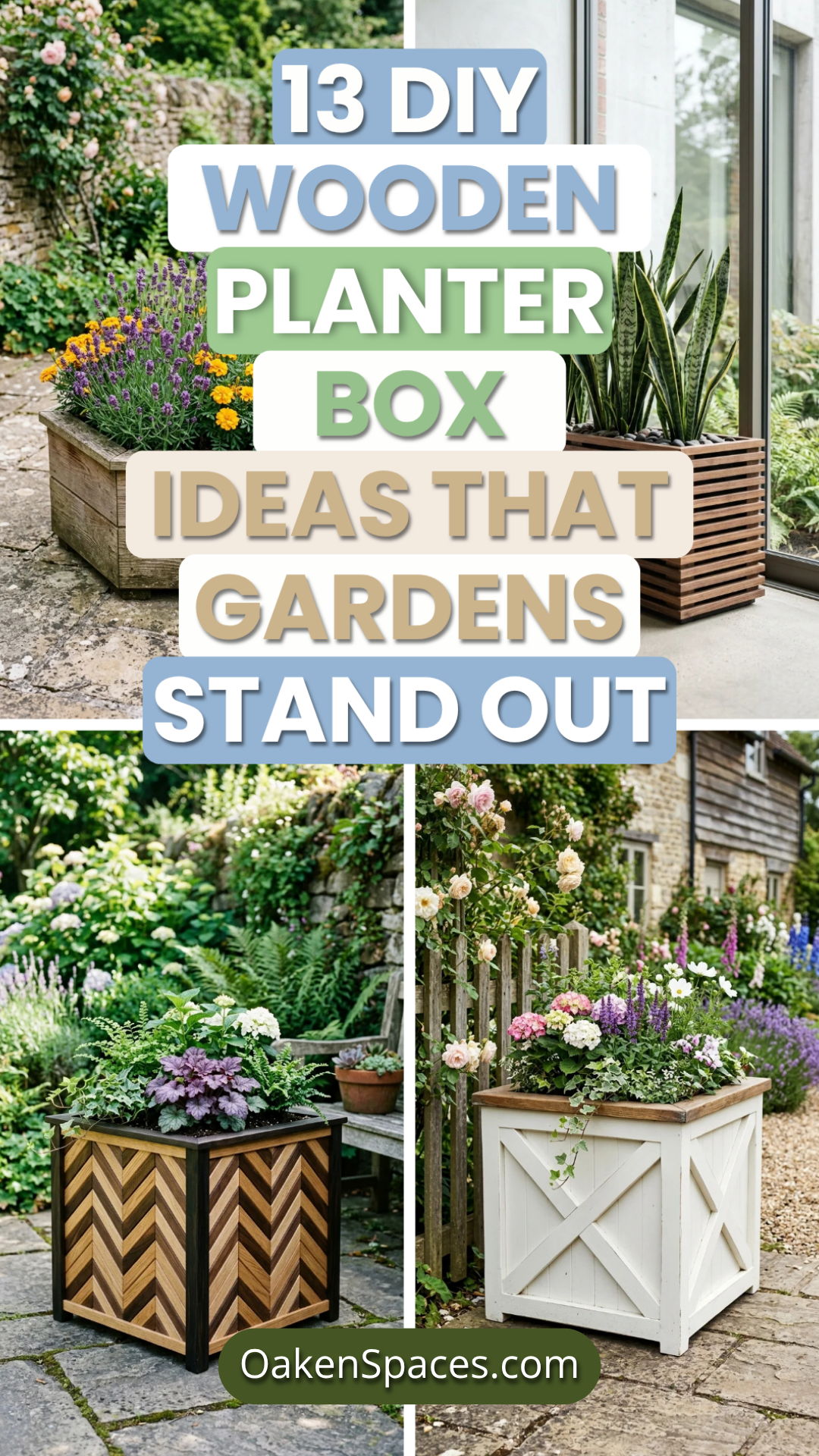 13 DIY Wooden Planter Box Ideas That Make Gardens Stand Out