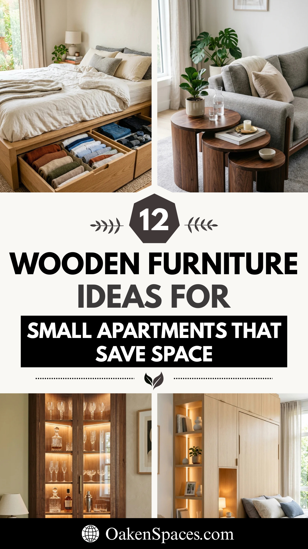 12 Wooden Furniture Ideas for Small Apartments That Save Space