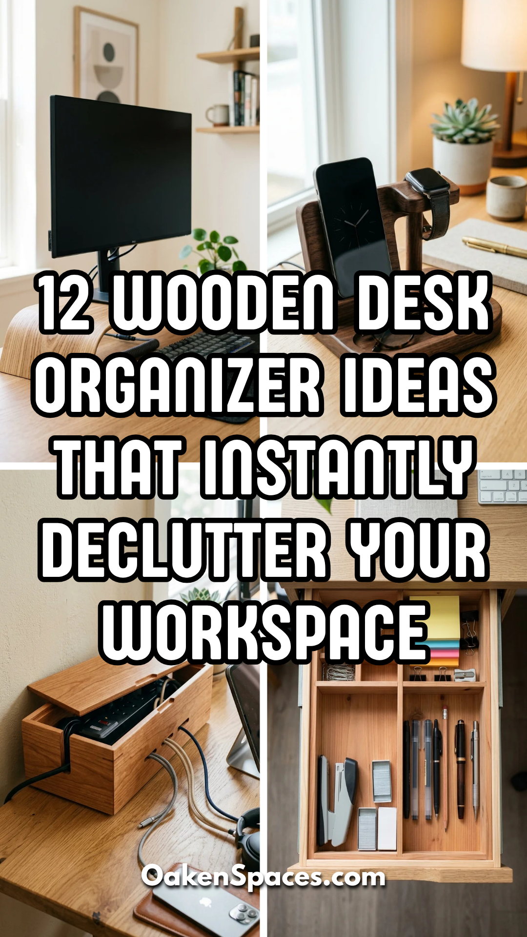 12 Wooden Desk Organizer Ideas That Instantly Declutter Your Workspace