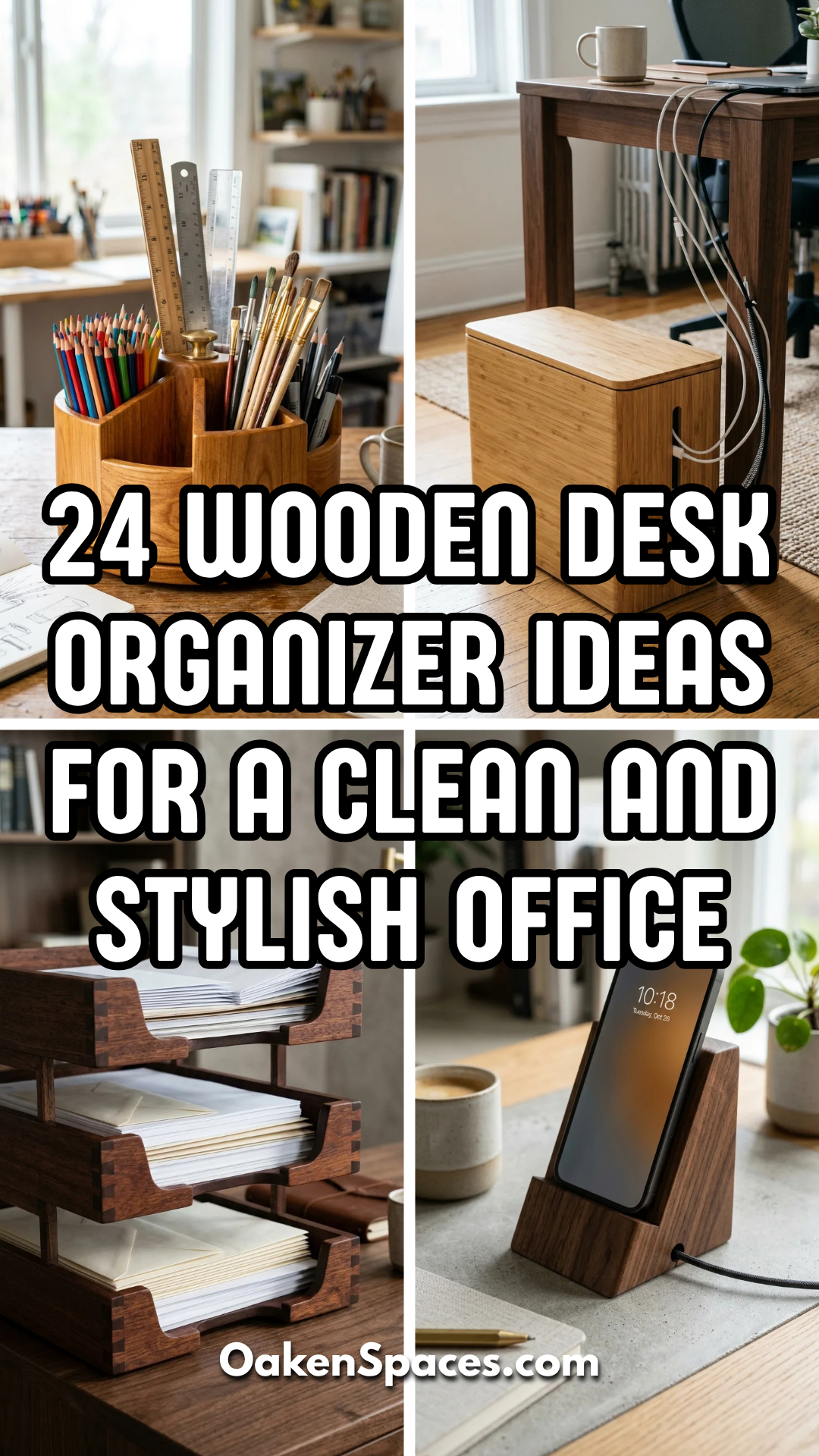 24 Wooden Desk Organizer Ideas for a Clean and Stylish Office