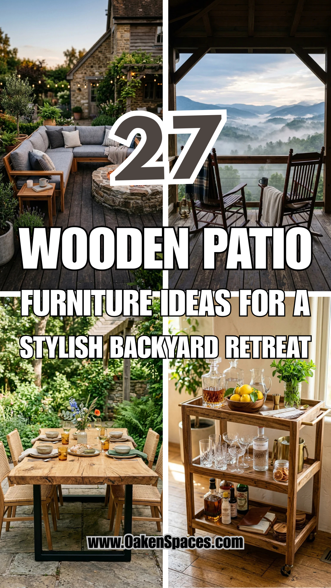 27 Wooden Patio Furniture Ideas for a Stylish Backyard Retreat