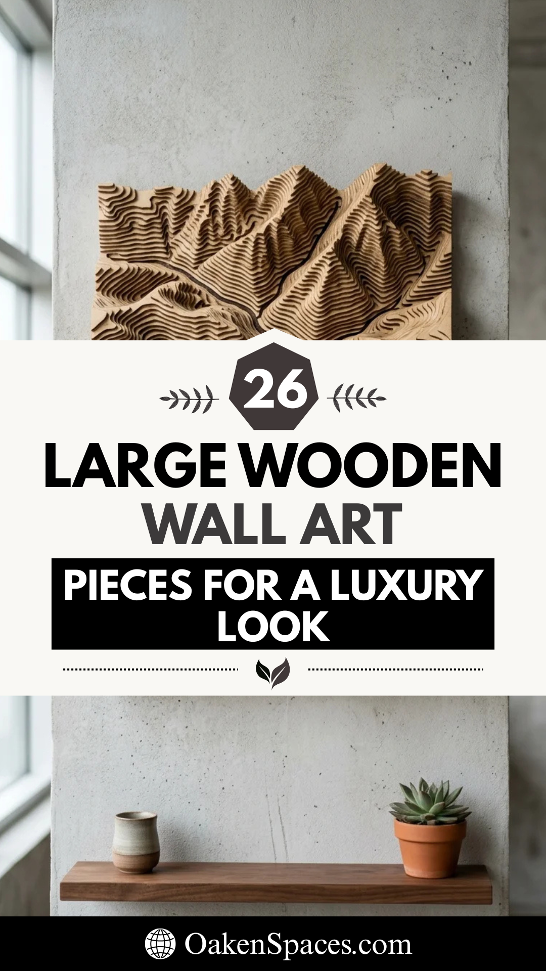 26 Large Wooden Wall Art Pieces for a Luxury Look