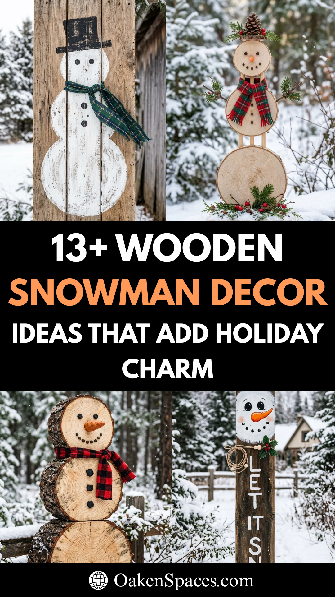 13 Wooden Snowman Decor Ideas That Add Holiday Charm