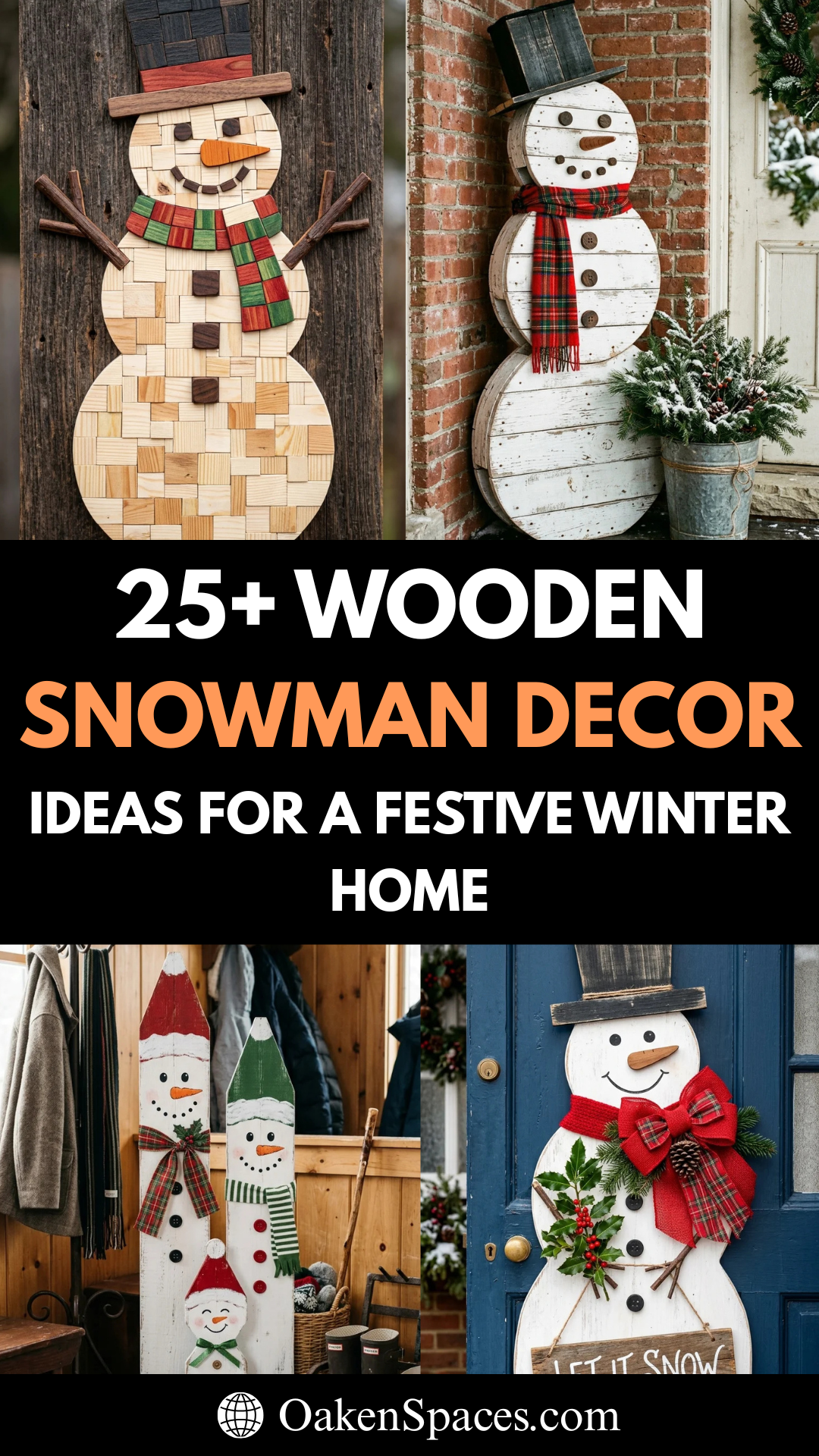 25 Wooden Snowman Decor Ideas for a Festive Winter Home