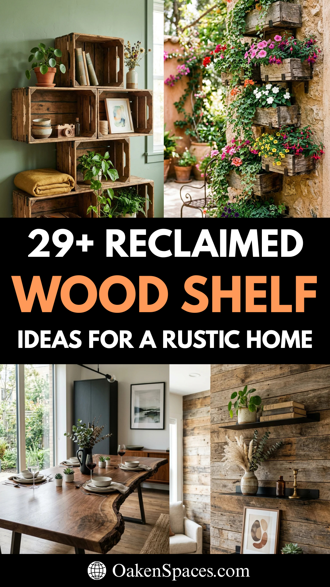 29 Reclaimed Wood Shelf Ideas for a Rustic Home