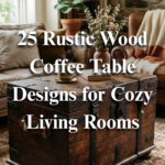 25 Rustic Wood Coffee Table Designs for Cozy Living Rooms