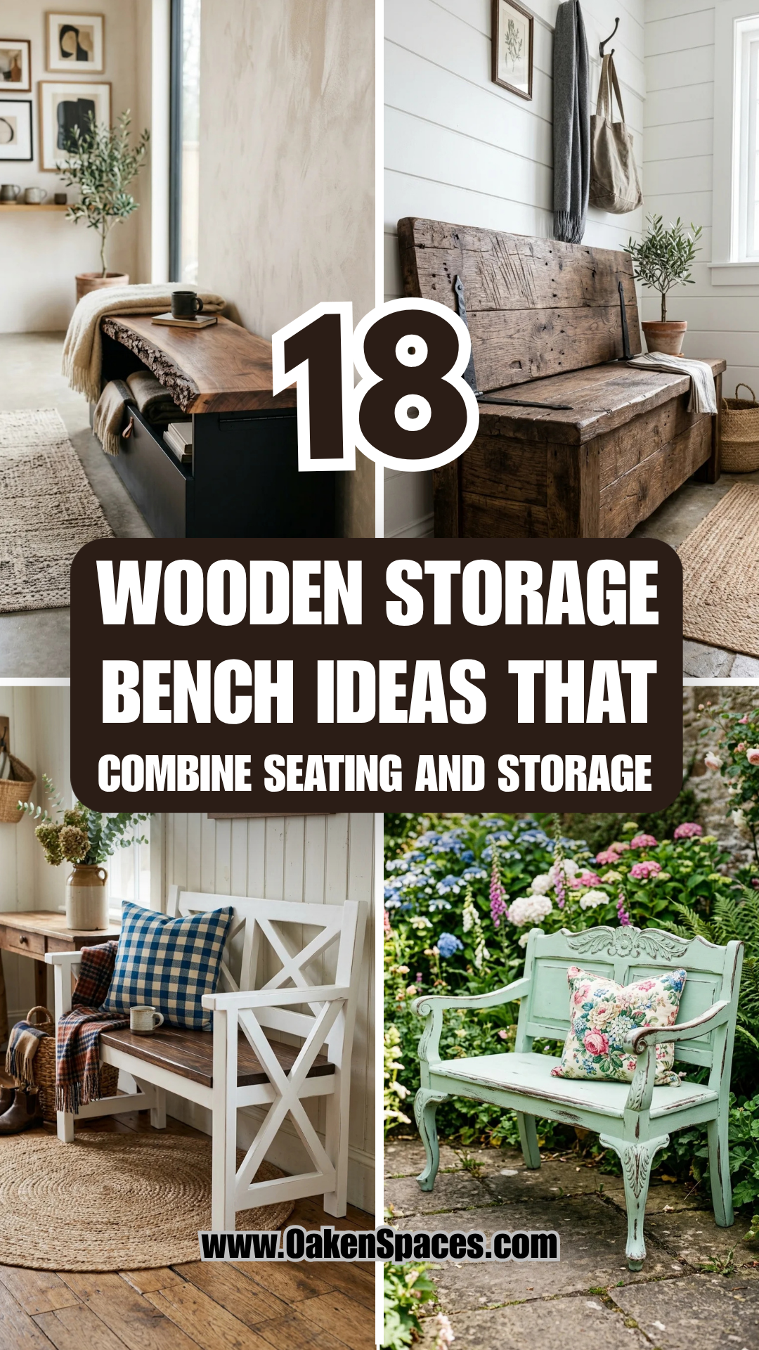 18 Wooden Storage Bench Ideas That Combine Seating and Storage