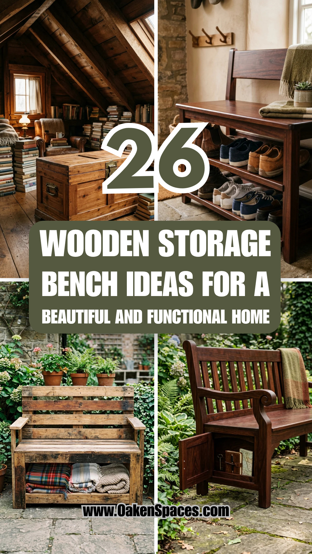 26 Wooden Storage Bench Ideas for a Beautiful and Functional Home