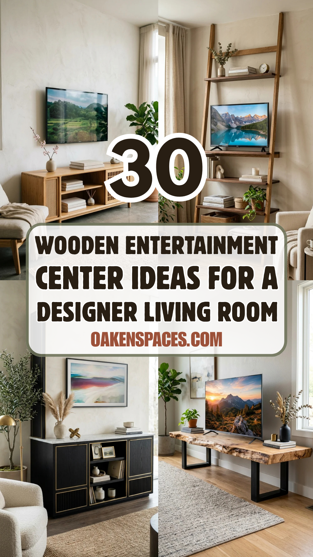 30 Wooden Entertainment Center Ideas for a Designer Living Room