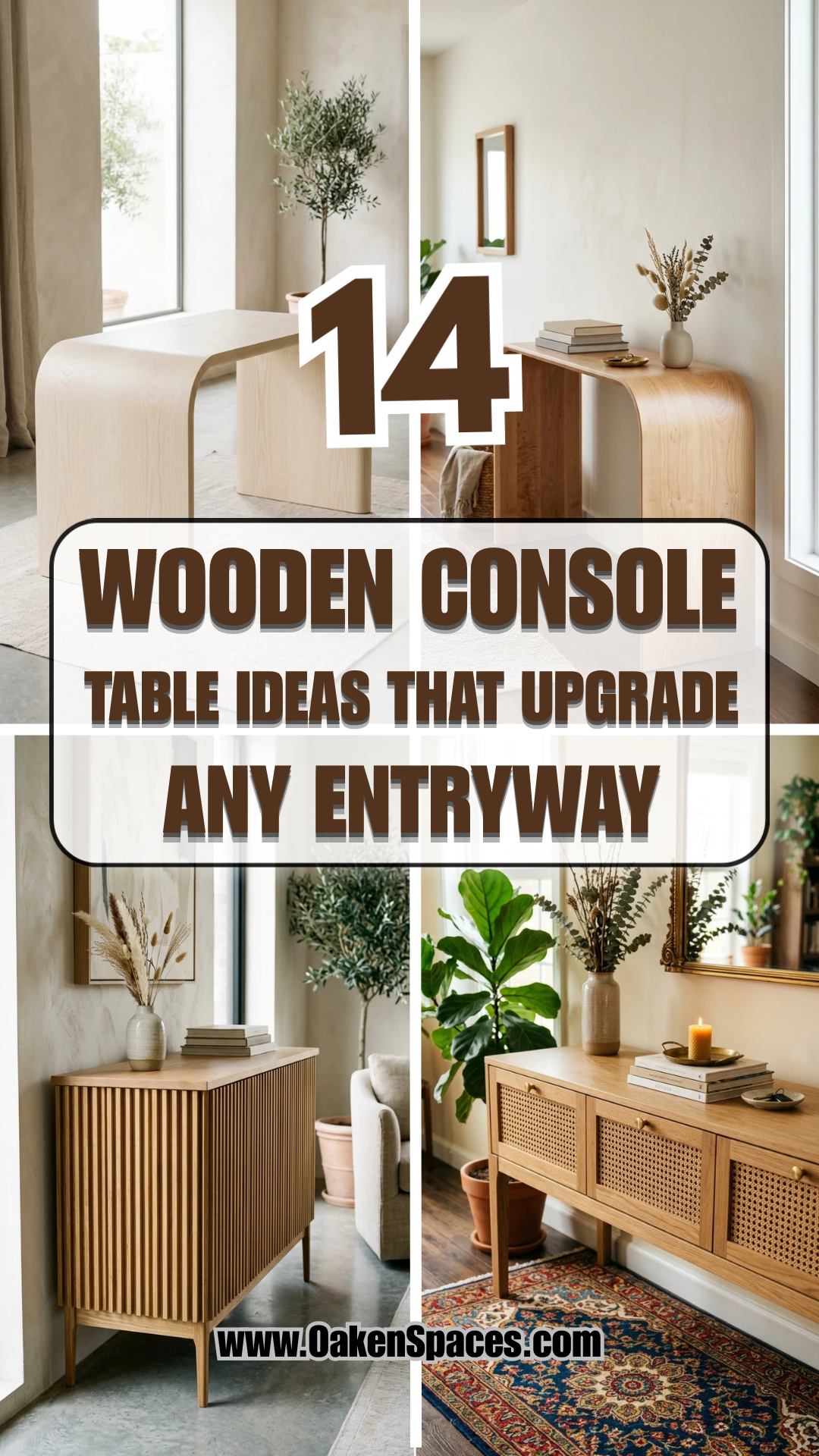 14 Wooden Console Table Ideas That Upgrade Any Entryway